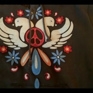 Cute Lucky Brand Bohemian Peace Hoodie Medium runs Small